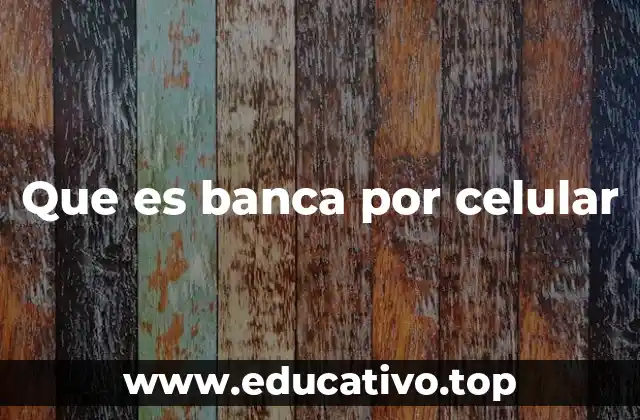 Que es banca por celular