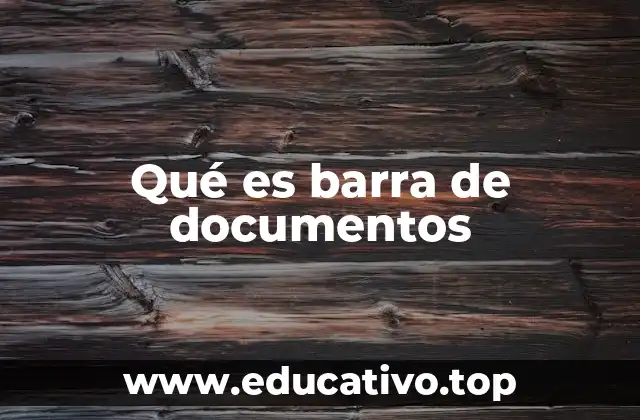Qué es barra de documentos