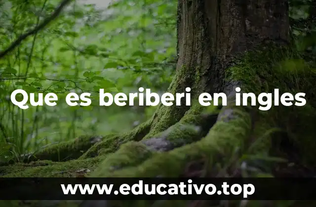 Que es beriberi en ingles