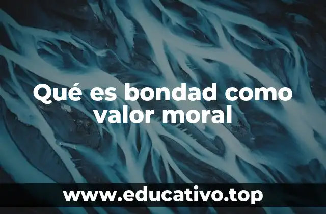 Qué es bondad como valor moral