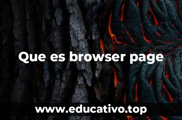 Que es browser page