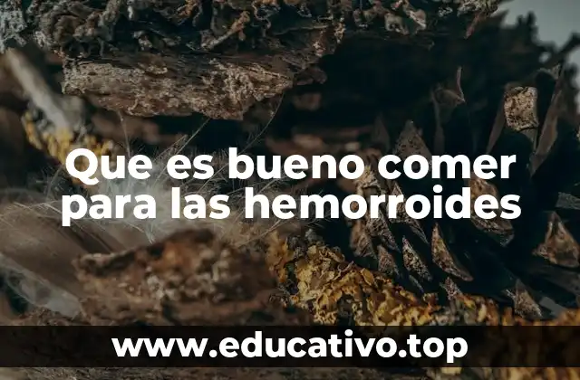 Que es bueno comer para las hemorroides