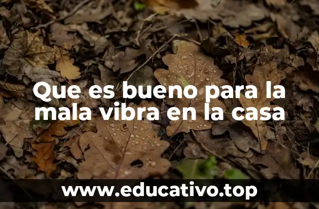 Que es bueno para la mala vibra en la casa