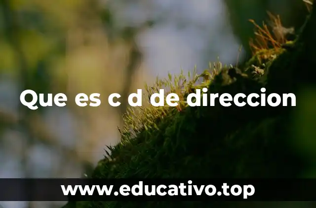 Que es c d de direccion