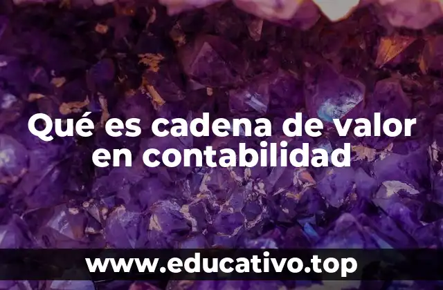 La relación entre la cadena de valor y la contabilidad gerencial