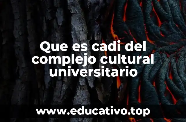 Que es cadi del complejo cultural universitario