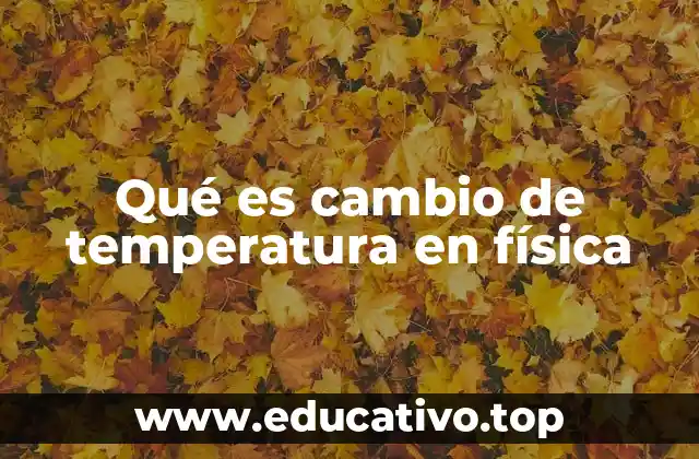 Qué es cambio de temperatura en física