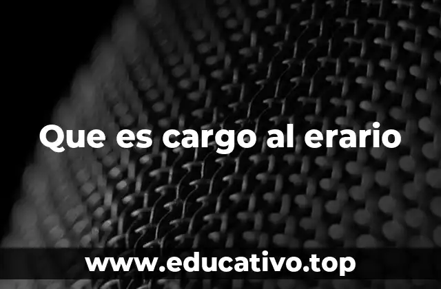 Que es cargo al erario