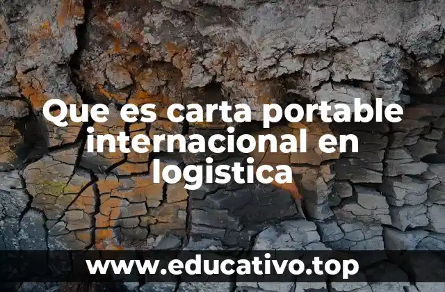 Que es carta portable internacional en logistica