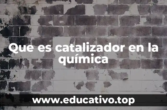 Que es catalizador en la química