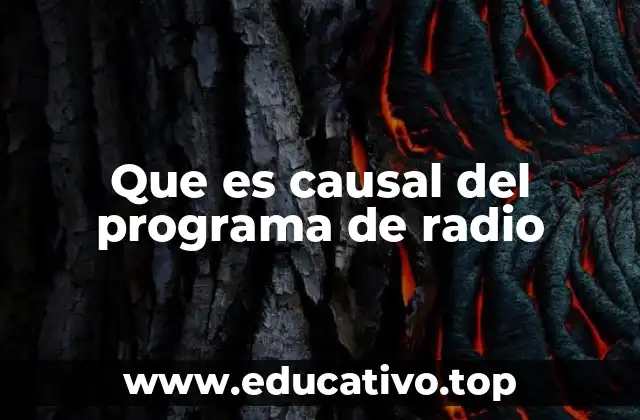 Que es causal del programa de radio