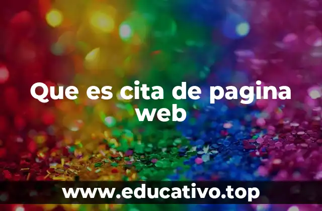 Que es cita de pagina web