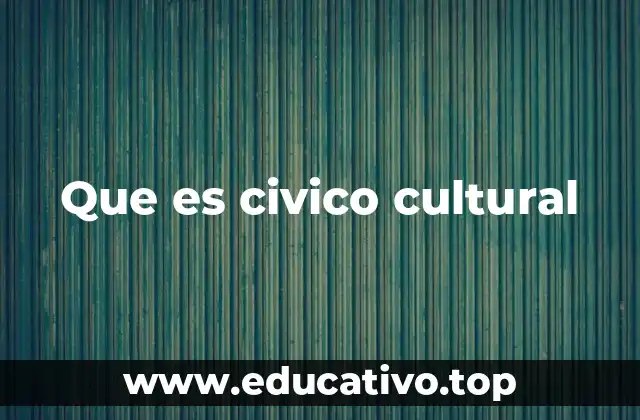 Que es civico cultural