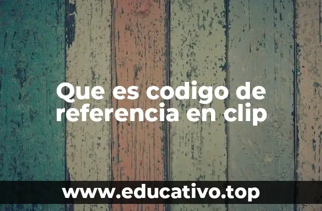 Que es codigo de referencia en clip