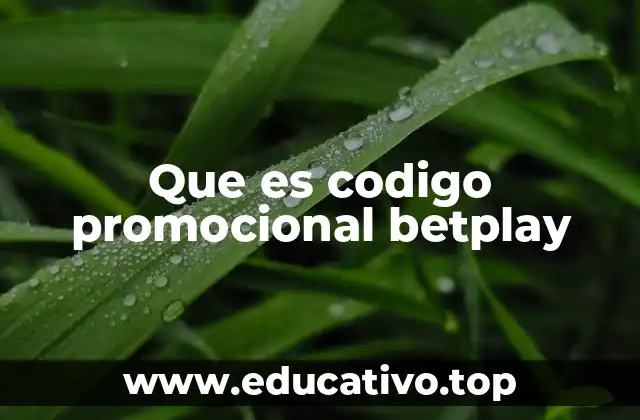 Que es codigo promocional betplay