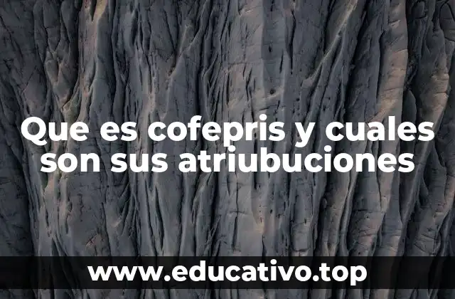 Que es cofepris y cuales son sus atriubuciones