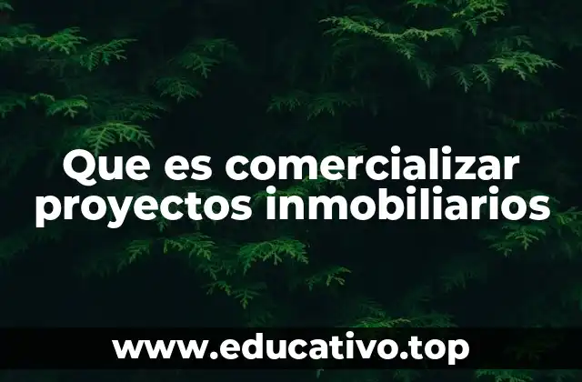 Que es comercializar proyectos inmobiliarios