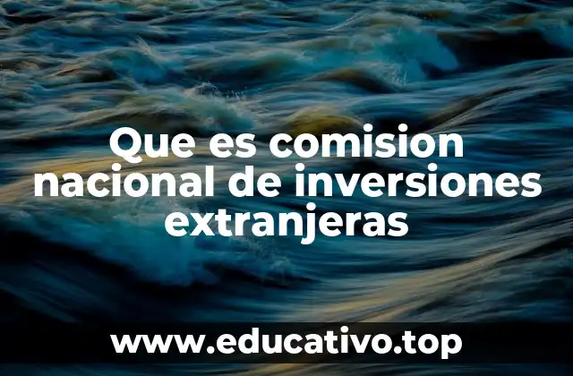 Que es comision nacional de inversiones extranjeras