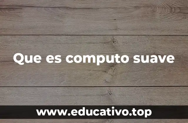 Que es computo suave