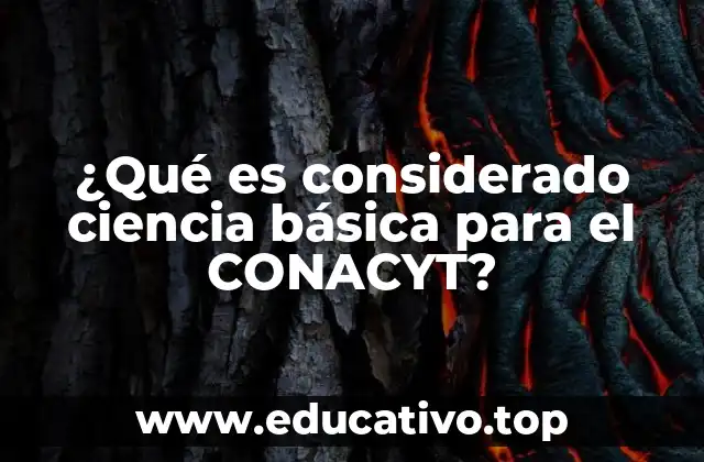 ¿Qué es considerado ciencia básica para el CONACYT?