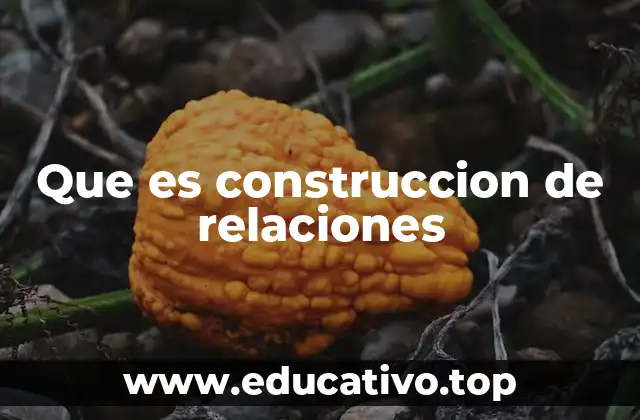 Que es construccion de relaciones
