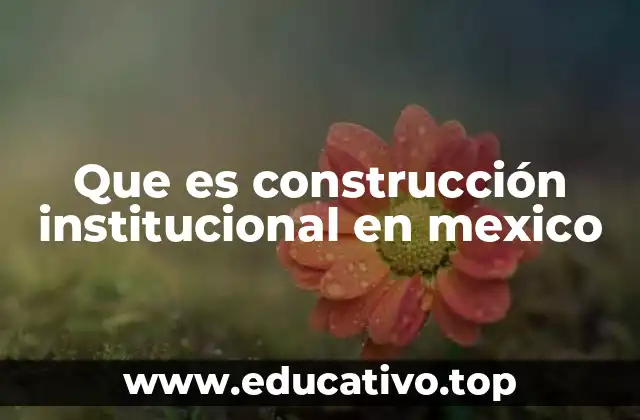 Que es construcción institucional en mexico