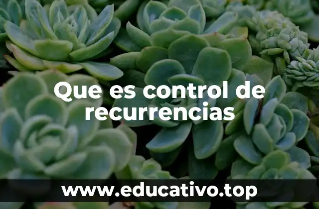 Que es control de recurrencias