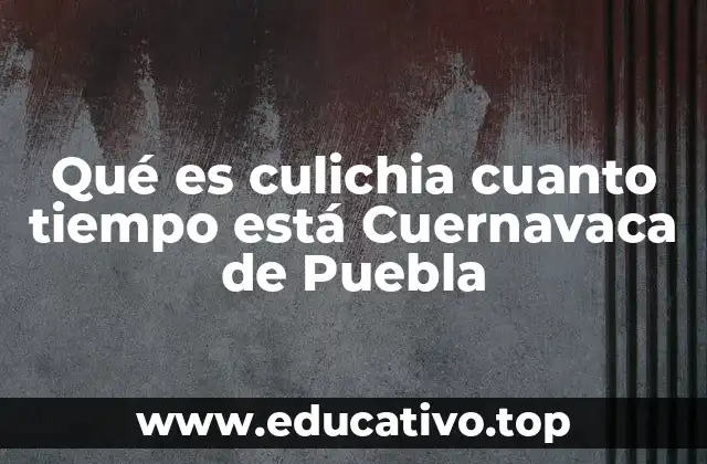 Qué es culichia cuanto tiempo está Cuernavaca de Puebla