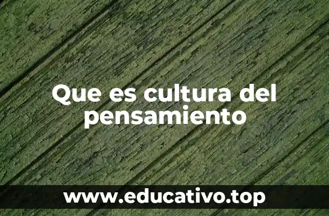 El papel de la cultura del pensamiento en la educación