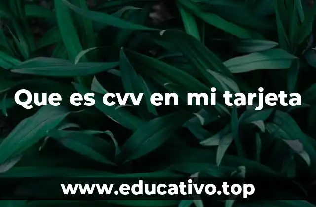 ¿Por qué el CVV es un factor clave en la seguridad financiera?