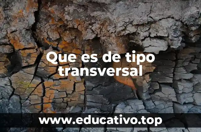 Que es de tipo transversal