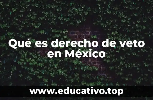 Qué es derecho de veto en México