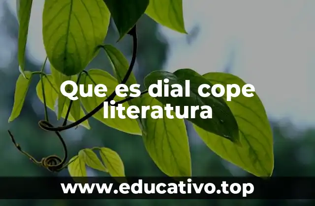 Que es dial cope literatura