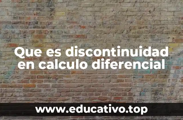 Cómo se clasifica la discontinuidad
