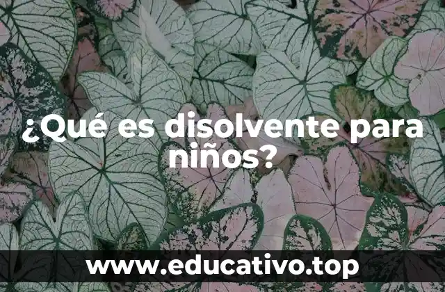 Cómo los niños pueden aprender sobre disolventes de forma divertida