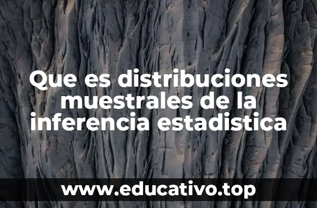 Que es distribuciones muestrales de la inferencia estadistica