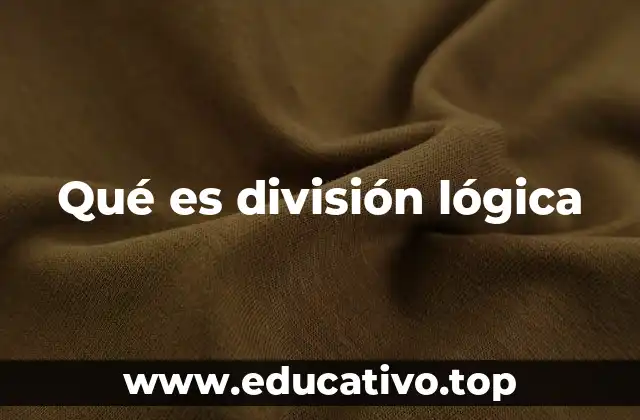 Qué es división lógica