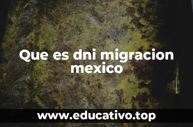 Que es dni migracion mexico