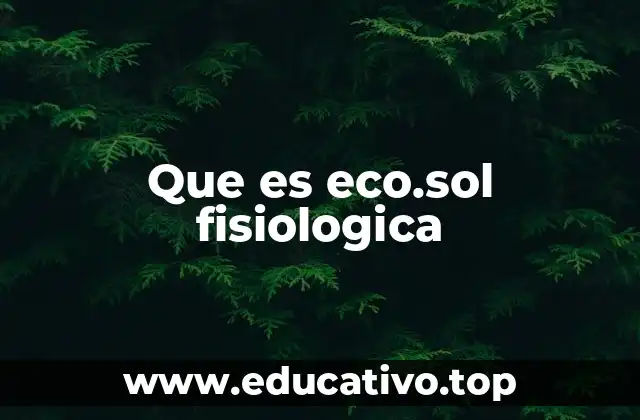 Que es eco.sol fisiologica