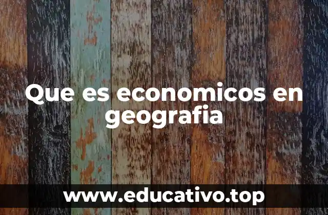 La importancia de los factores económicos en el análisis geográfico