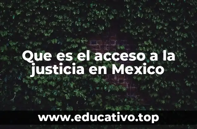 El derecho a la justicia en el contexto mexicano