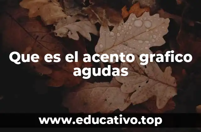 Que es el acento grafico agudas