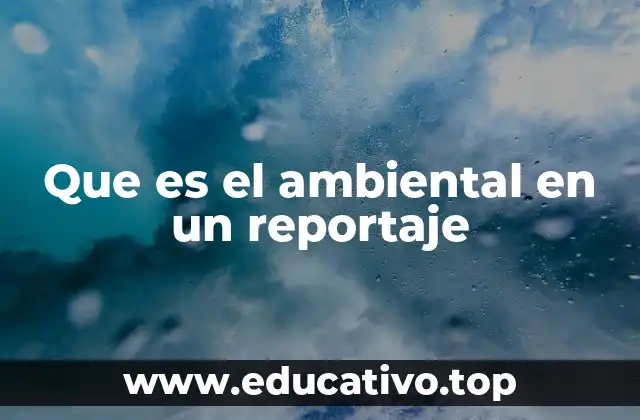 Que es el ambiental en un reportaje