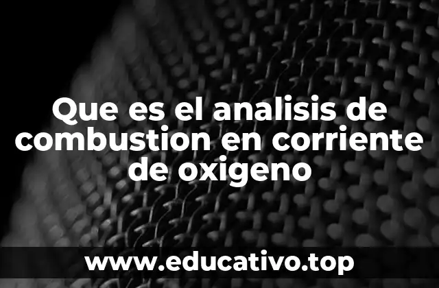 Que es el analisis de combustion en corriente de oxigeno