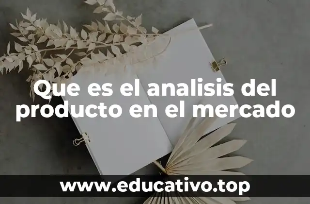 Que es el analisis del producto en el mercado