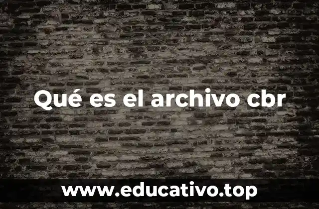 Qué es el archivo cbr