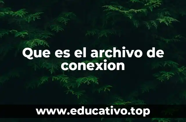 Que es el archivo de conexion