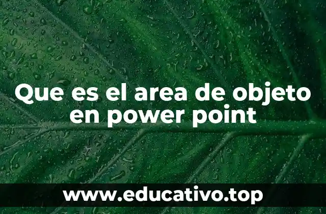 Que es el area de objeto en power point