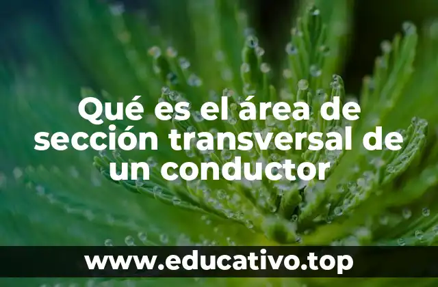 Qué es el área de sección transversal de un conductor