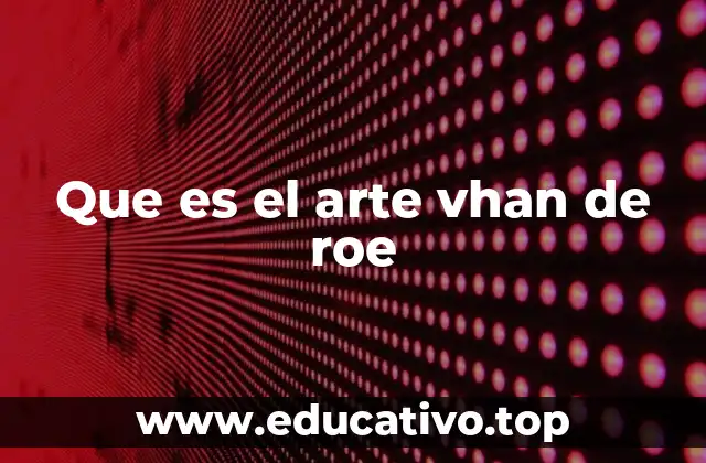 Que es el arte vhan de roe
